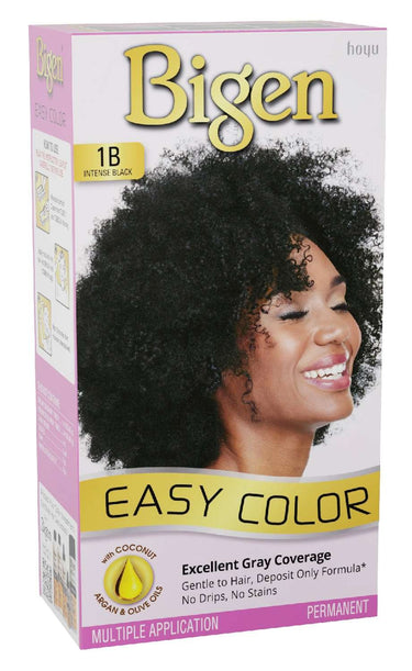 Bigen Easy Color 1B – Intense Black (Permanent Hair Color, 2.82 oz) - ANNS BEAUTY SUPPLY